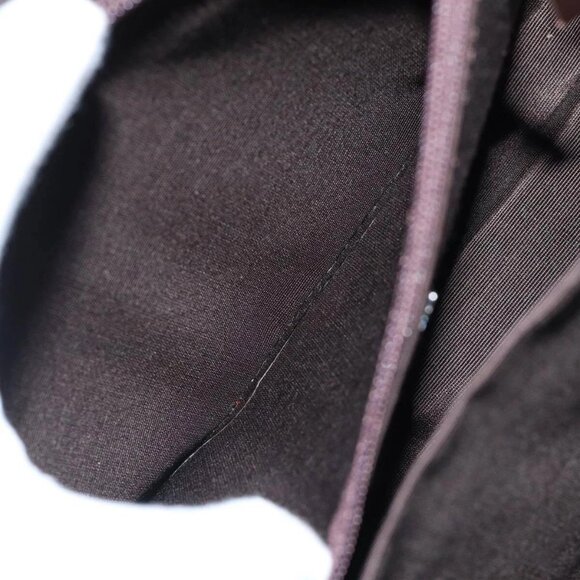 BURBERRY Hand Bag Nylon Leather Brown Silver Auth - Picture 14 of 16